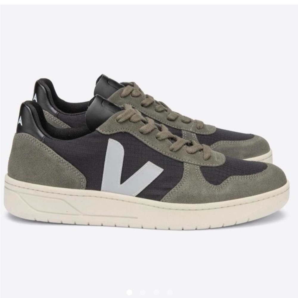 VEJA V-10 RIPSTOP BLACK OXFORD GREY MUD